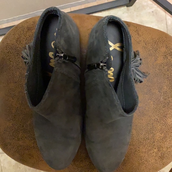 Sam Edelman Gray Suede Paige Booties - Picture 7 of 8